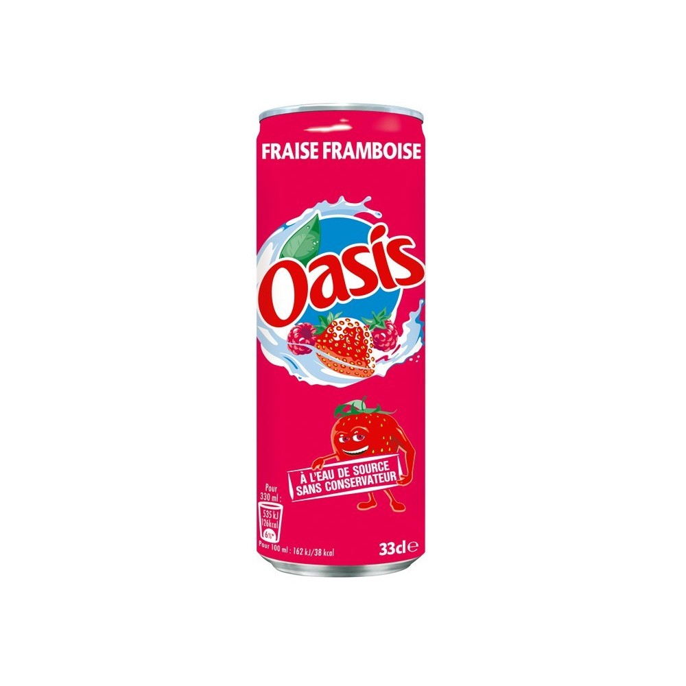 BOISSON OASIS FRAISE FRAMBOISE 33cl