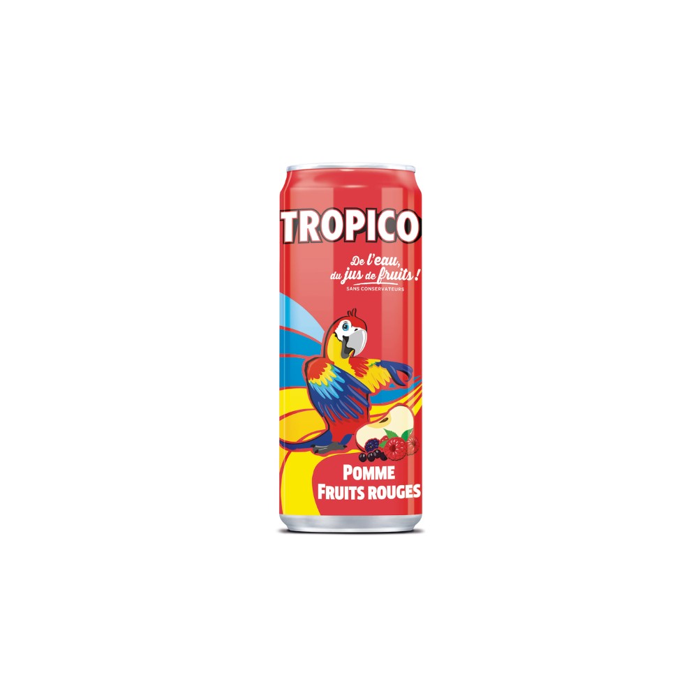 boisson Tropico pomme fruits rouge 33 cl slim