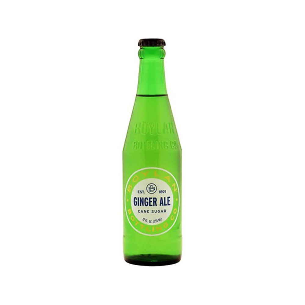 bouteille en verre de soda boylan ginger ale ( soda au gingembre ) 355 ml