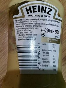 Sauce Moutarde de Dijon Heinz 220ml